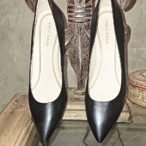 Cole Haan Black Leather Classic Heels